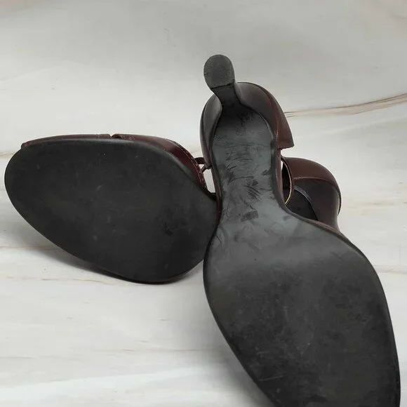 Franco Sarto heels, brown leather size 8 - Picture 6 of 6